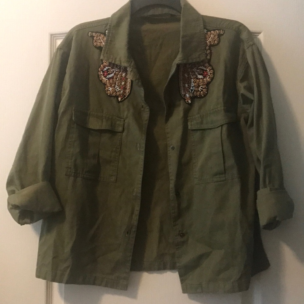 Zara embellished shirt